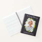 Carnet Rustic Funeral GuestBook Daisy Floral Memorial (Intérieur)