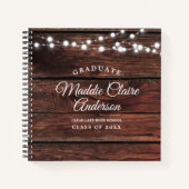 Carnet Rustic Graduation Party Modern Grange Pays Invité (Devant)