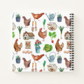 Carnet Rustic Green Farmers Motif de recettes de poulet d (Dos)
