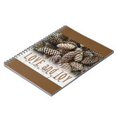 Carnet Rustic Holiday Love and Joy Pine Cone (Côté gauche)