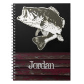 Carnet Rustic Homme's Bass Pêche Nom du Cool (Devant)