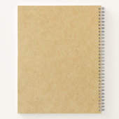 Carnet Rustic Kraft Wreath de coton Recette de la famille (Dos)