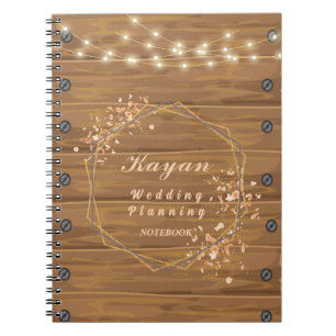 Carnet Rustic Mariage Notes de planification Marié