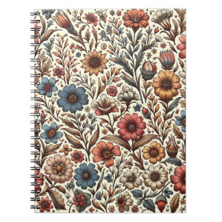 Carnet Rustic Meadow Blossoms Notebook
