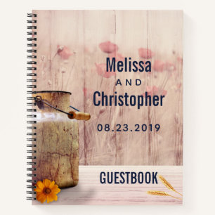 Carnet Rustic Milk Can Mariage campagnard Guestbook
