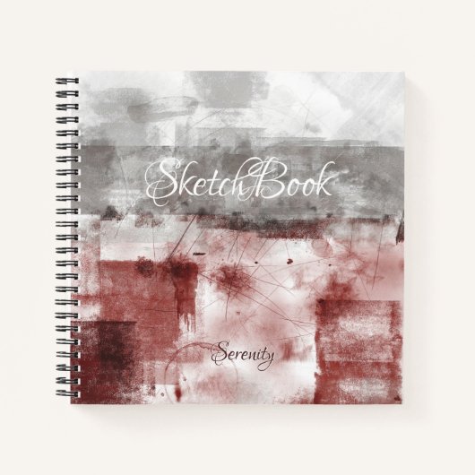 Carnet Rustic Modern Abstrait Votre nom Sketchbook (Devant)