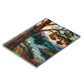 Carnet Rustic mountain range landscape stain glass  (Côté gauche)