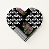 Carnet Rustic, patchwork, rose (Dos)