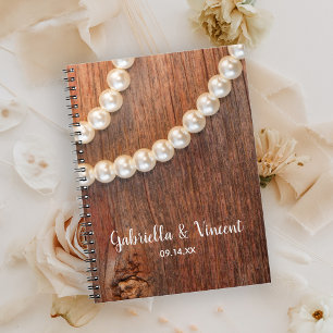Carnet Rustic Pearls Grange Mariage campagnard d'invité L