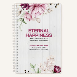 Carnet Rustic Peonies Floral Eternal Happiness Convention