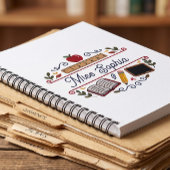 Carnet Rustic Teacher Appreciation Custom Spiral Notebook