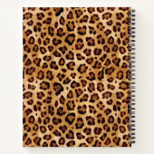 Carnet Rustic Texture Empreinte de léopard Ajouter un nom (Dos)