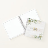 Carnet Rustic Watercolor Eucalyptus Monogram (Intérieur)