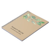 Carnet Rustic Watercolor Greenery (Côté gauche)