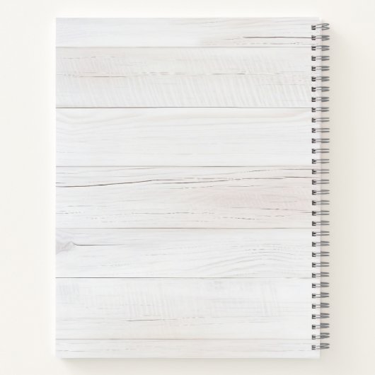 Carnet Rustic Watercolor Rose Bouquet Monogram (Dos)