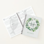 Carnet Rustic Watercolor Wreath Famille Monogramme Recett (Intérieur)