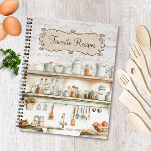 Carnet Rustic Wood Farmhouse Cuisine Famille Recette Livr