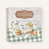 Carnet Rustic Wood Farmhouse Food Family Recette (Devant)