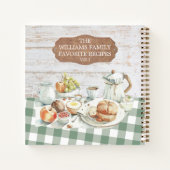Carnet Rustic Wood Farmhouse Food Family Recette (Dos)
