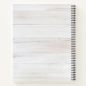 Carnet Rustic Wood Floral Watercolor Monogram (Dos)