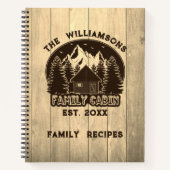 Carnet Rustic Wood Nature Family Cabine Recette Nom Brown (Devant)