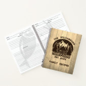 Carnet Rustic Wood Nature Family Cabine Recette Nom Brown (Intérieur)