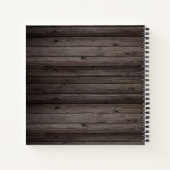 Carnet Rustic Wood Nom de la photo Pays (Dos)