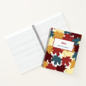 Carnet Rustique Automne Feuilles d'aquarelle d'automne (Intérieur)