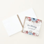 Carnet Rustique bleu rose Mariage invité Nook (Intérieur)