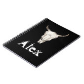 Carnet Rustique Boho Cow Bull Horns Pays de l'Ouest (Côté gauche)