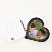 Carnet Rustique Bois Floral Coeur Photo & Initiales (Intérieur)
