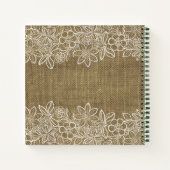 Carnet Rustique Burlap Lace Gratitude Thankfulfulfulness  (Dos)