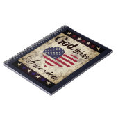 Carnet Rustique, Dieu bénit l'Amérique Coeur patriotique (Côté gauche)