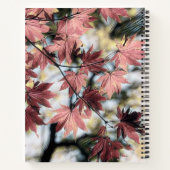 Carnet Rustique feuille d'érable rouillé rouge brun rose (Dos)
