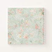 Carnet Rustique Floral Pastels Vintage Personnalisé (Dos)