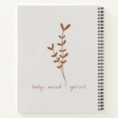 Carnet Rustique Moderne Botanique Personnalisé (Dos)