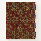 Carnet Rustique Monogramme Oriental Perse Motif rouge (Dos)