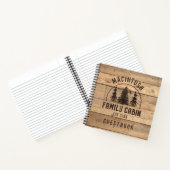 Carnet Rustique Nom de famille Cabine Forest Trees Guestb (Intérieur)