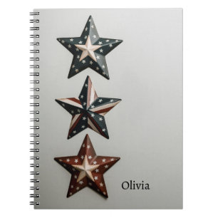 Carnet Rustique Patriotique Star - American Design