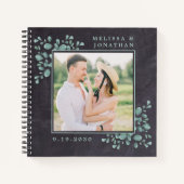 Carnet Rustique Photo Eucalyptus Greenery Mariage GuestBo (Devant)