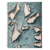 Carnet Rustique vieux bleu clair vert peint bois (Devant)