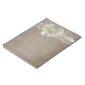 Carnet Rustique Vintage Burlap & Dentelle (Côté gauche)