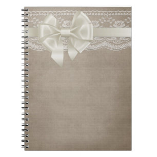Carnet Rustique Vintage Burlap & Dentelle