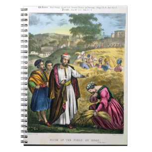 Carnet Ruth dans le domaine de Boaz, d'une bible imprimé