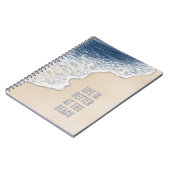 Carnet Sable de plage de l'océan bleu côtier (Côté gauche)