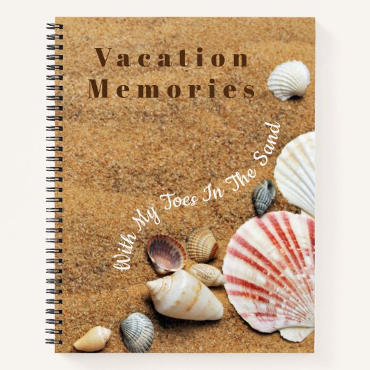 Carnet Sable de plage et coquillages (Devant)