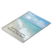 Carnet Sable extrême de blanc de vue de plage de (Côté gauche)