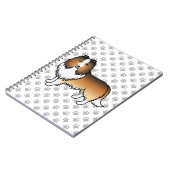 Carnet Sable Shetland Sheepdog Cartoon Chien et pattes (Côté gauche)