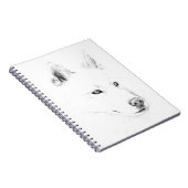 Carnet Sabre yeux bleus d'un art de dessin de chien de (Côté Droit)