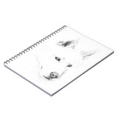 Carnet Sabre yeux bleus d'un art de dessin de chien de (Côté gauche)